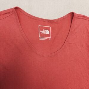 The North Face Casual Long Sleeve Crew Neck Shirt Womens Size Small S Red